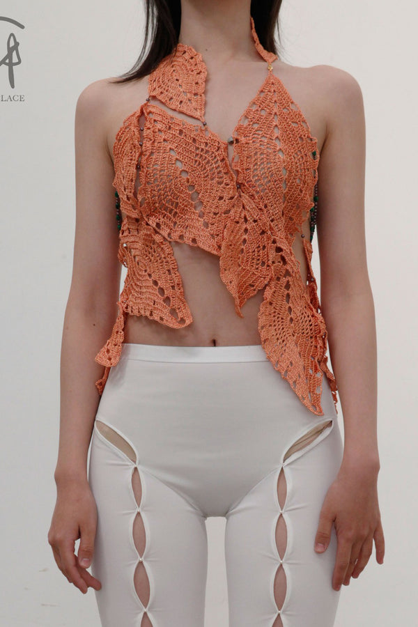 RUI Crochet Top RSS22CR01 Marmalade Light Orange